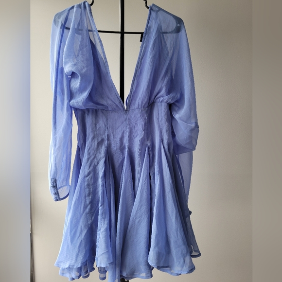 ASOS DESIGN soft mini dress with godet detail and belt - Picture 5 of 7